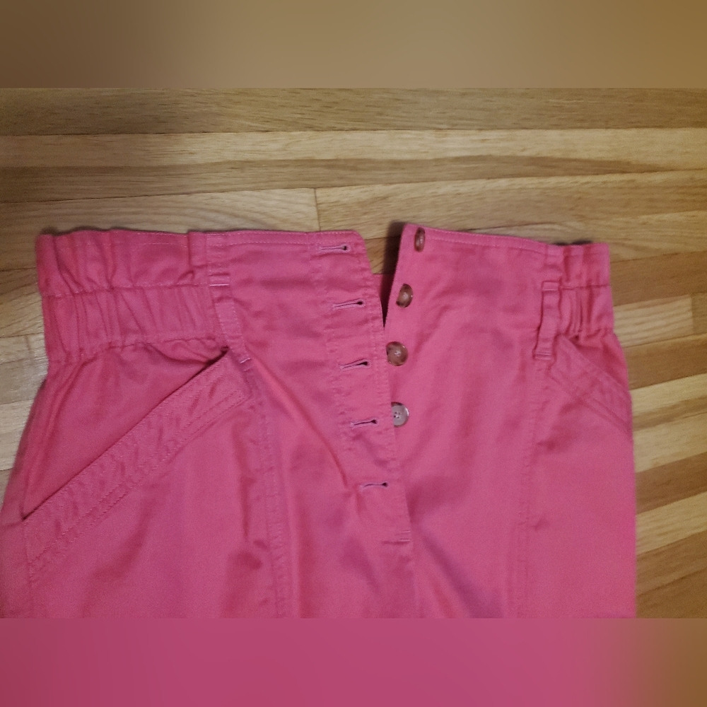 Sezane Hot Pink High-Waist Paperbag Trousers - Picture 4 of 7